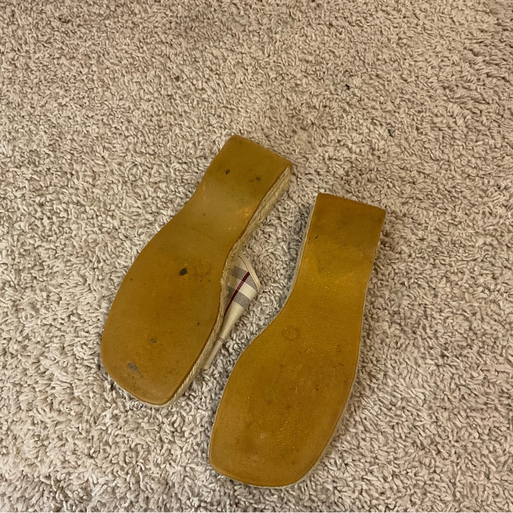 Burberry Nova Check Tweed Espadrilles Slides - Picture 5 of 6